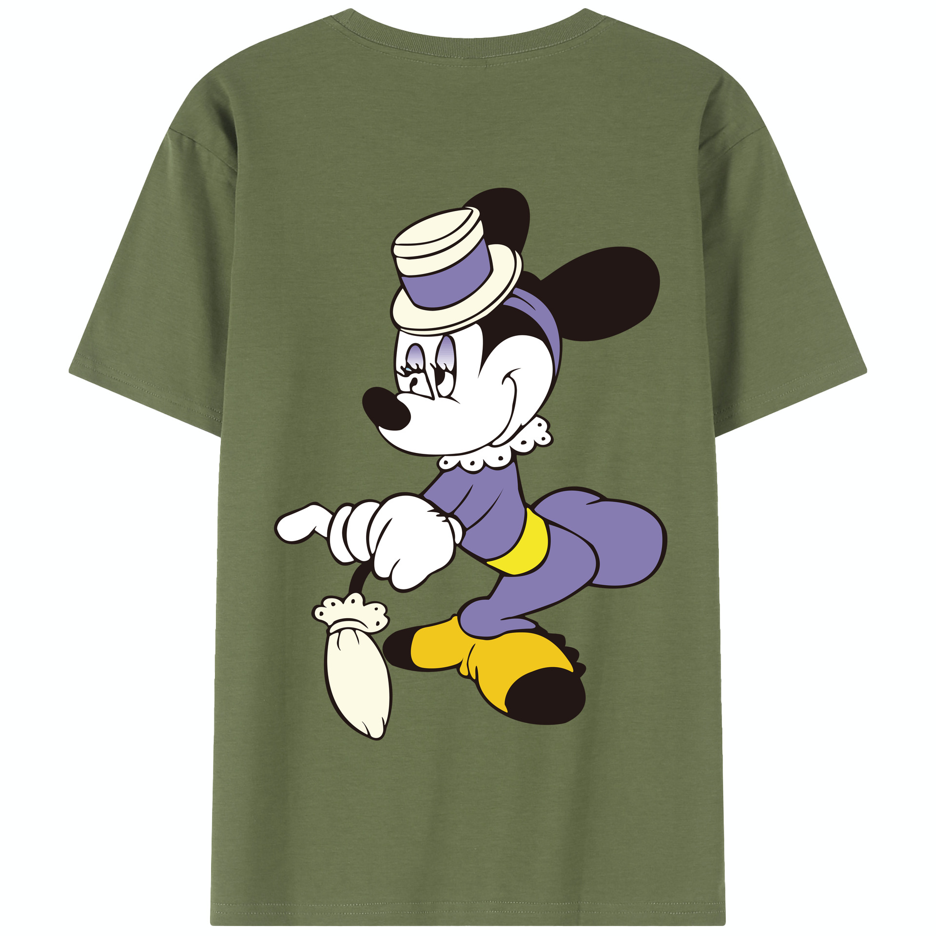 （画像用） ミッキーマウス Mickey Mouse 綿100％半袖Tシャツ（背面プリント）